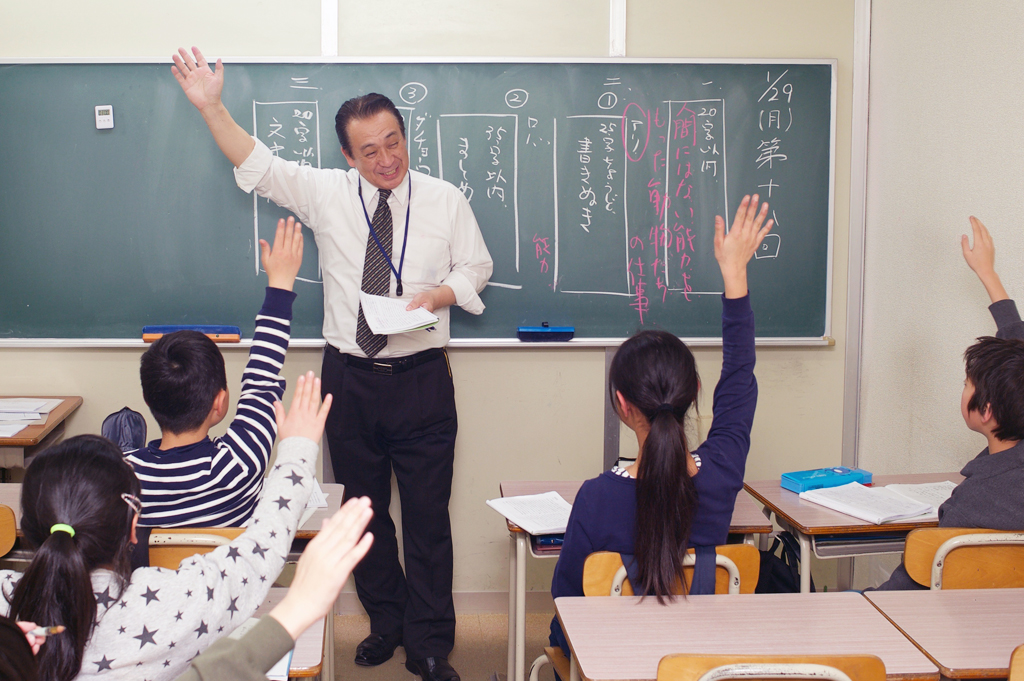 亀戸教室の小学生授業風景