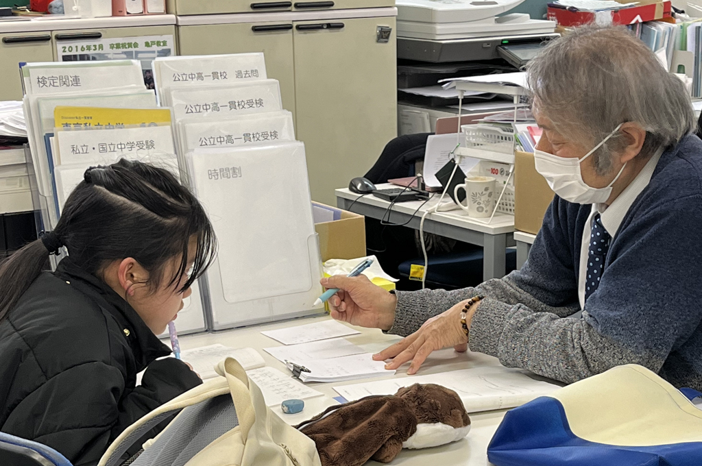 亀戸教室の小学生授業風景